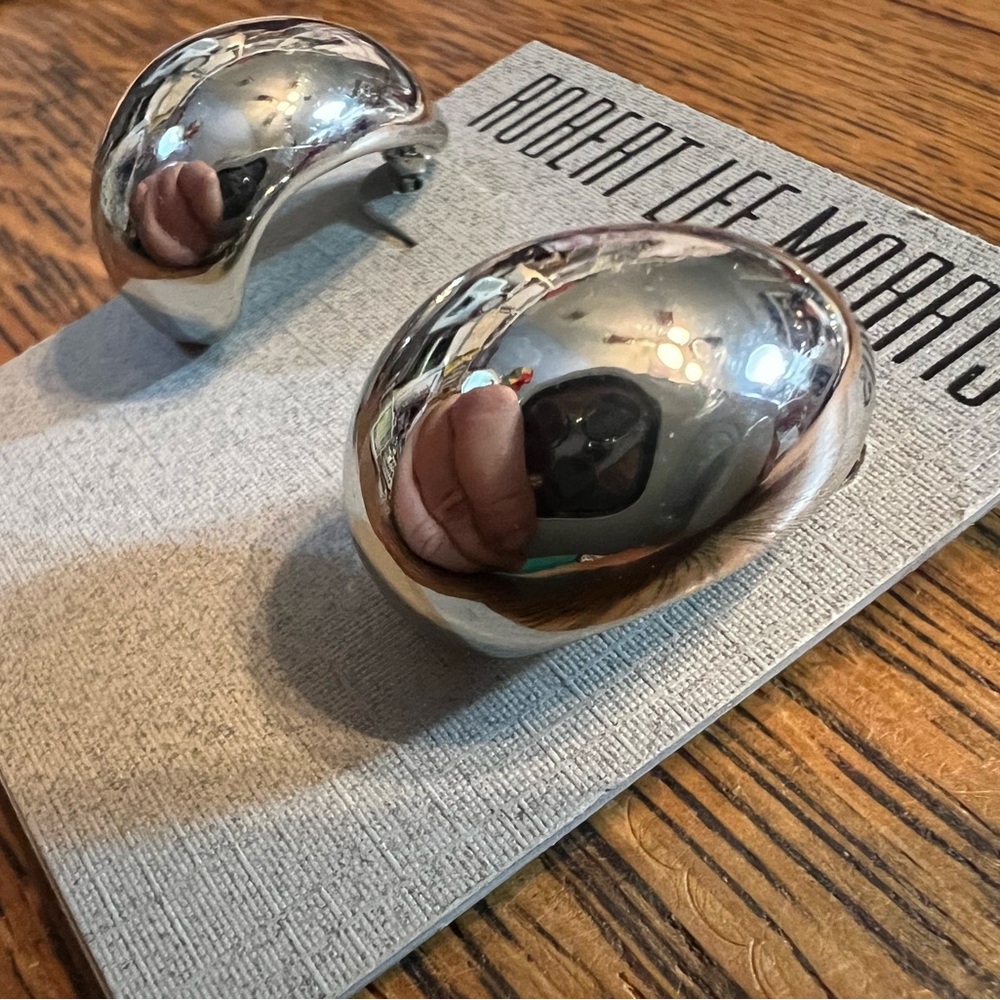 Robert Lee Morris Silver Post Earrings - Picture 2 of 5
